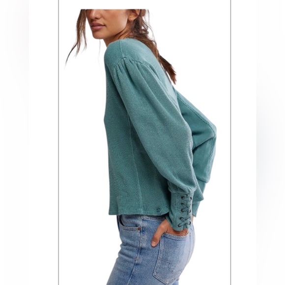 FREE PEOPLE “ WE THE FREE” LAPIS CUFF LONG SLEEVE - Picture 7 of 12